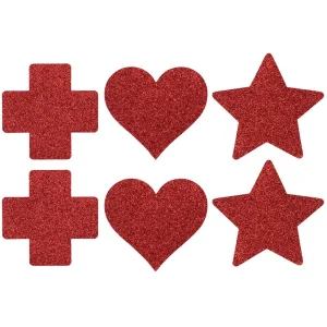 Tapa Mamilos 3 Conjuntos Vermelho LE DÉSIR ❤️✨ 3 Estilos | Autocolantes | Reutilizáveis