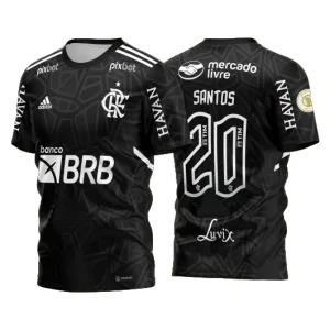 Arte Camisa Flamengo Titular – Goleiro 2022 2023 Preta