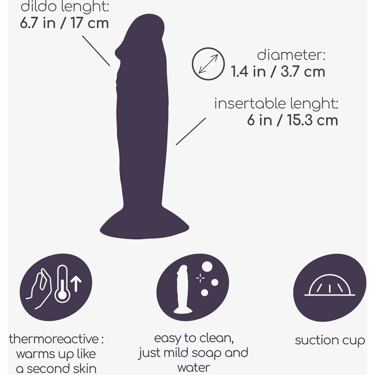 Dildo Super Realista SkinSense Ollie Baunilha | Textura de Pele Real | 17cm Ø3.7cm - Image 3