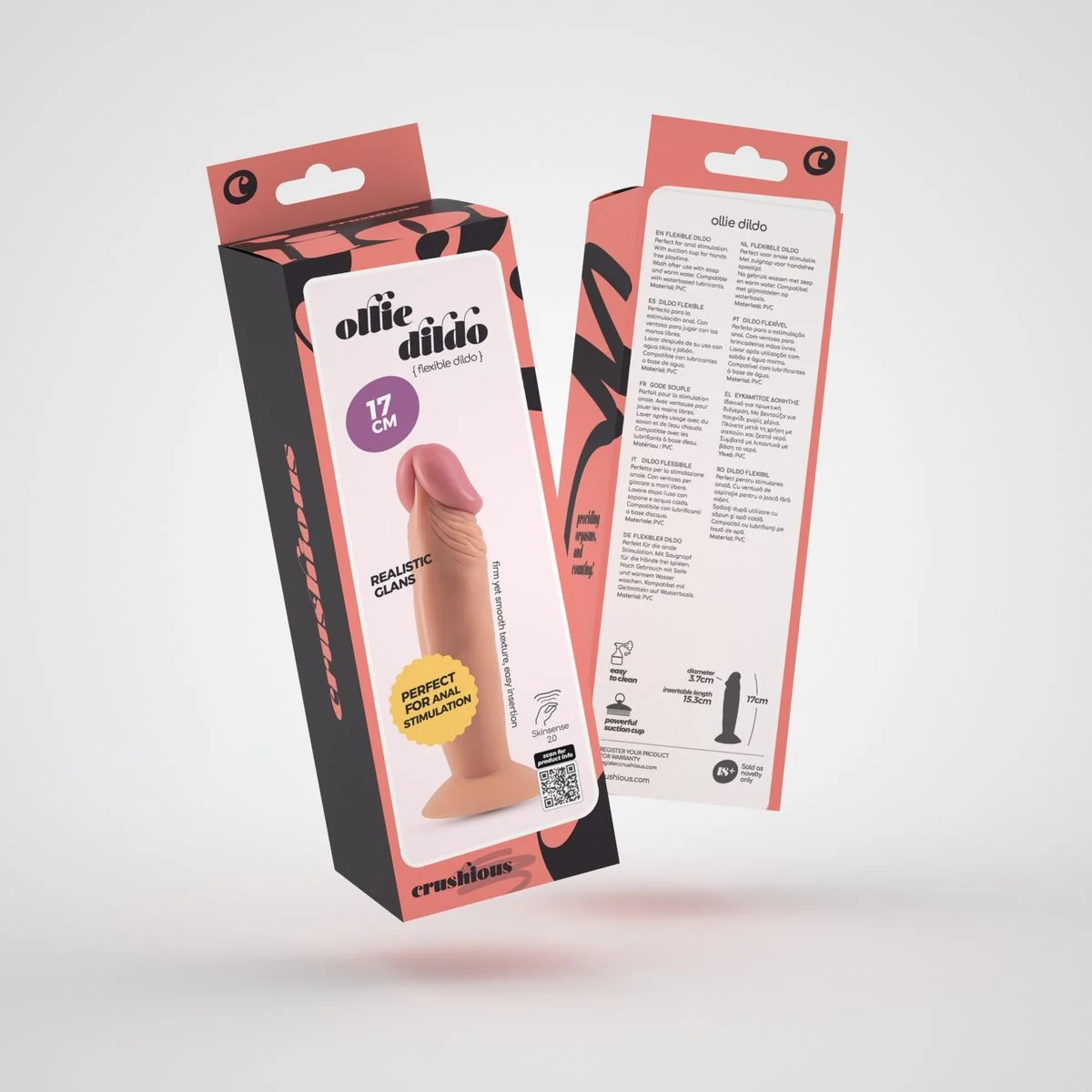Dildo Super Realista SkinSense Ollie Baunilha | Textura de Pele Real | 17cm Ø3.7cm - Image 9