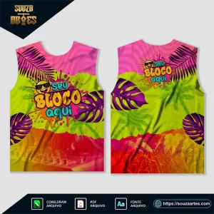 Arte Camisa Abadá Bloco Carnaval 2025 Sublimação – Modelo 09