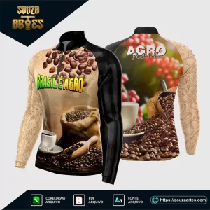 Arte Vetor Camisa Agro 2025 Café do Brasil – Brasil e Agro
