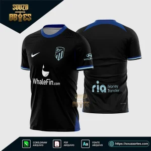 Arte Vetor Camisa Atlético Madrid Reserva 2022 – 2023