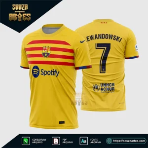 Arte Vetor Camisa Barcelona Quarta 2022-2023