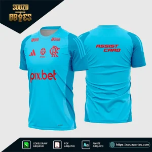Arte Vetor Camisa Flamengo Treino 2025 – 2026