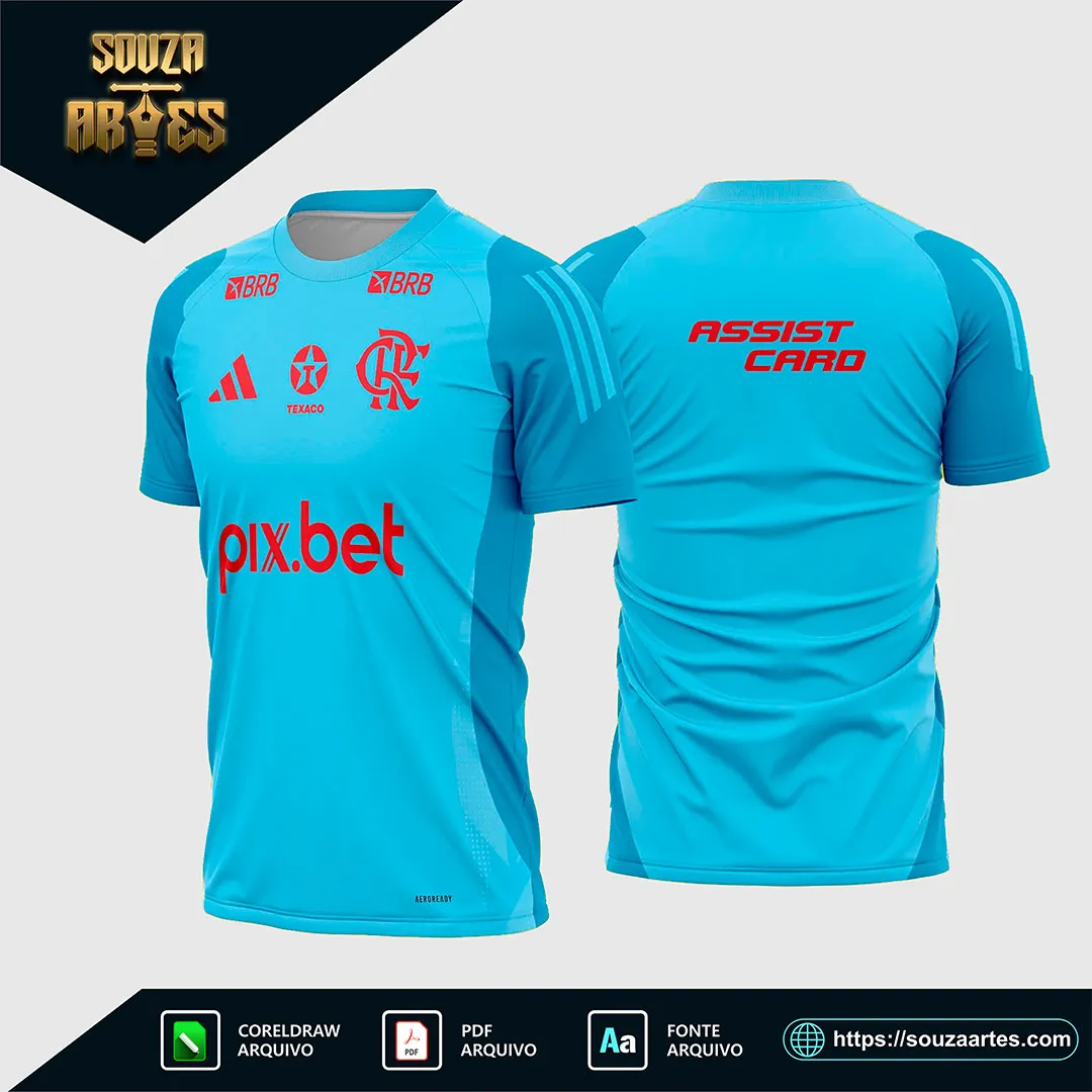 Arte Vetor Camisa Flamengo Treino 2025 – 2026 - Image 2