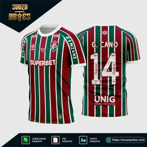 Arte Vetor Camisa Fluminense Titular 2025 2026