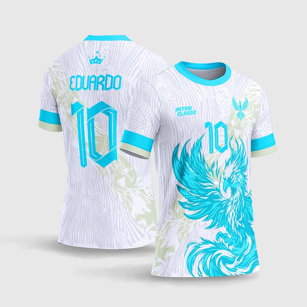Arte Vetor Camisa Interclasse Fênix Azul Degradê Bege 2026 - Image 2
