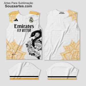 Arte Vetor Camisa Real madrid Conceito cobra 2024