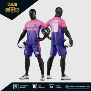 Arte Vetor Camisa e Short para Uniforme de Futebol Amador