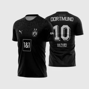 Arte Vetor Estampa Camisa Borussia Dortmund Blackout 2022 2023