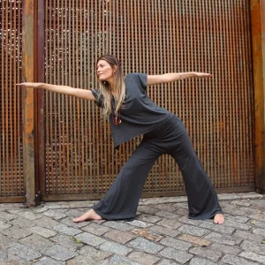 CALÇA FLARE SARUEL MESCLA ESCURO