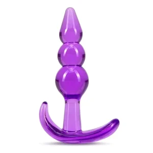 Plug Anal Triple Bead Roxo | 3 Esferas Progressivas | 9,5cm Ø2.5cm