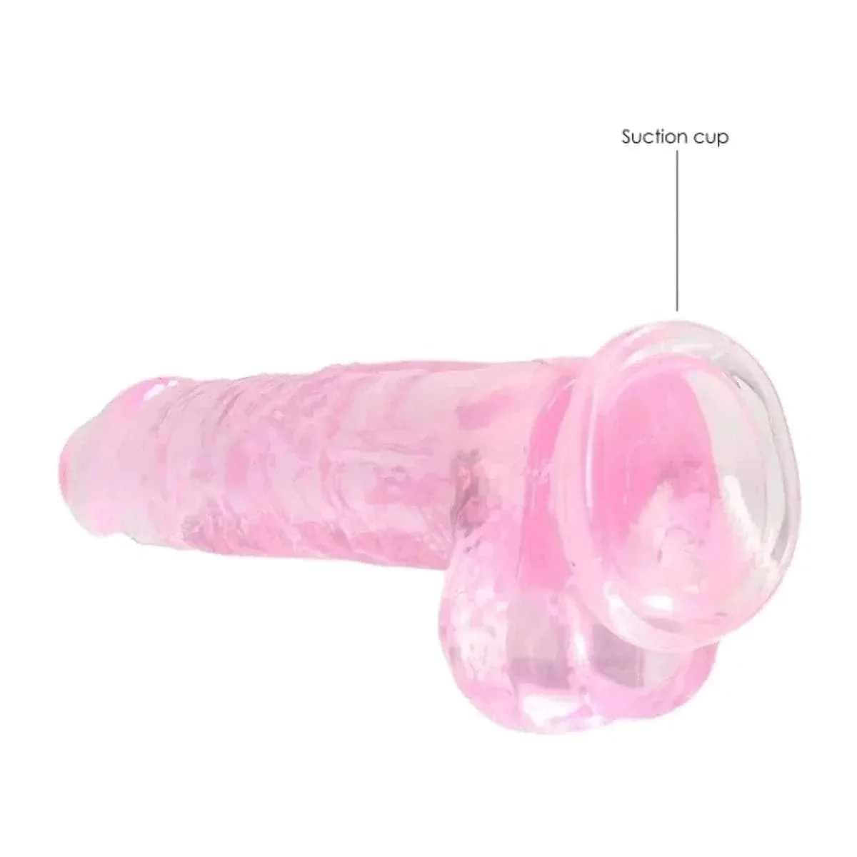 Dildo Realista RealRock Rosa com Testículos | Ultra-Realista com Ventosa | 21cm Ø4cm - Image 4