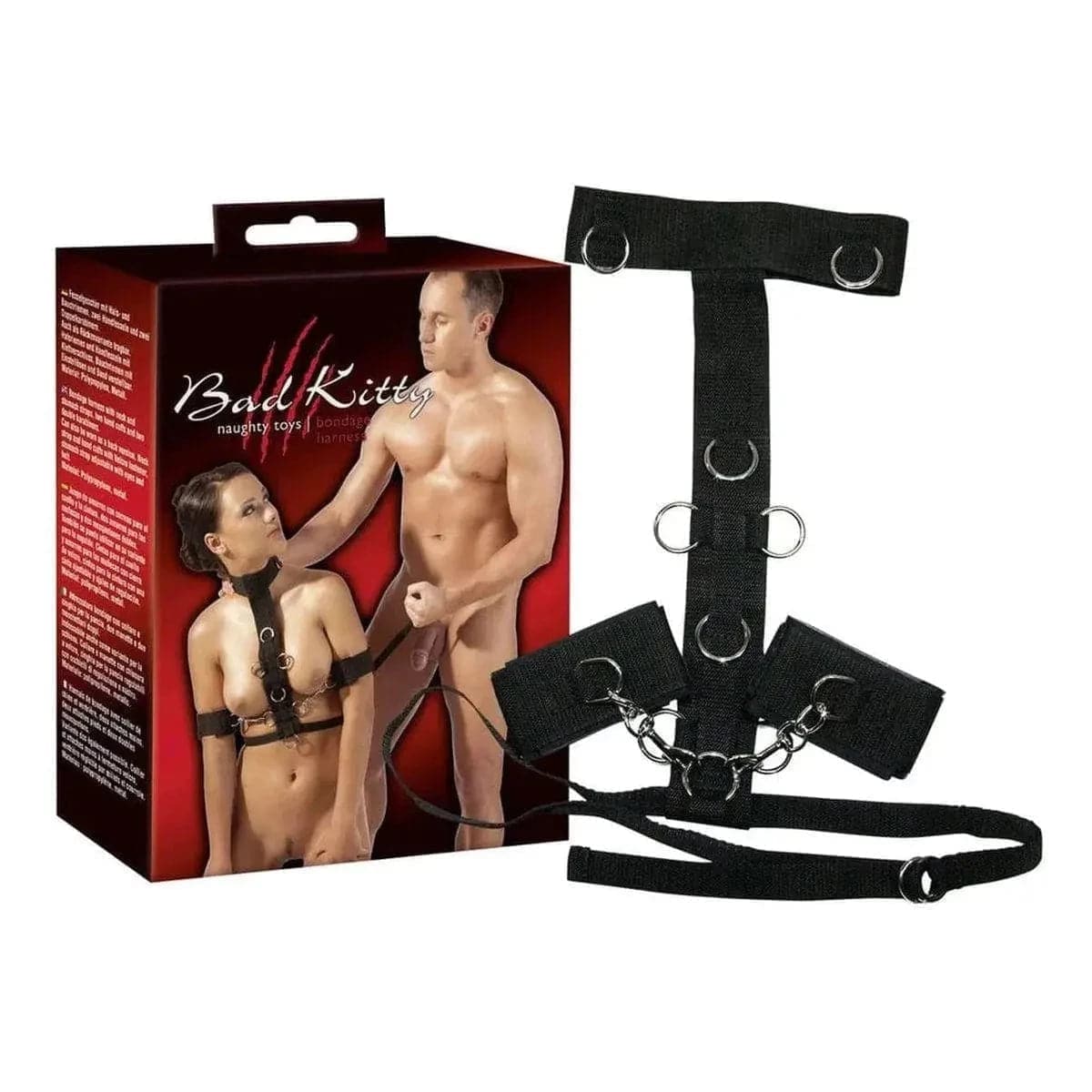 Harness BDSM Pescoço, Cintura e Braços Bad Kitty 🐈🔗 | Ajustável | 3 Zonas - Image 2
