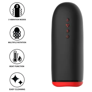Masturbador Automático Spin-X JamyJob | Rotação 360º + Calor + Vibração | Recarregável
